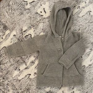 Unisex Gap Sweater Cardigan, Gray, 18-24m, EUC